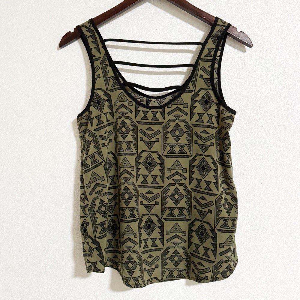 Chloe K Strappy Back Western Print Tank - Picture 2 of 9